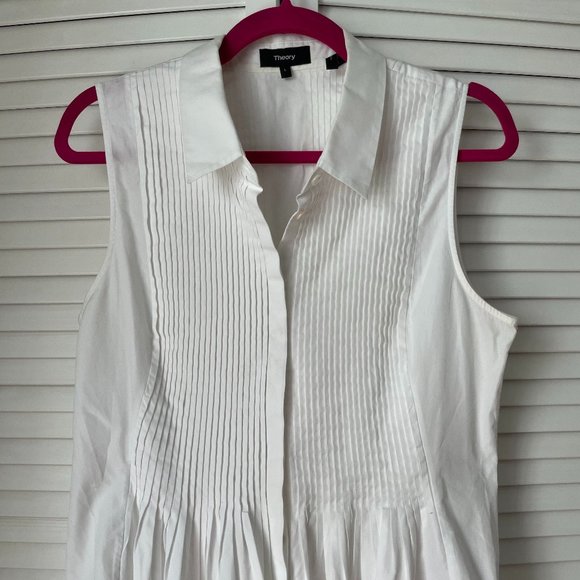 Theory Tops - Theory white button down blouse, size L